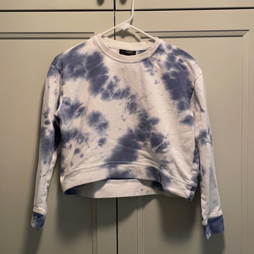 Aqua ladies small French terry sweatshirt